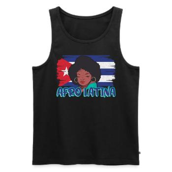Afro Latina Pride Puerto Rico Puerto Rican Roots - Men's Premium Organic Tank Top - black - Front - AI Model Male 178 light (178cm)