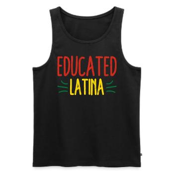 Latina Pride éduquée Amérique latine Latina Power - Débardeur bio Premium Homme - noir - Devant - AI Model Male 178 light (178cm)