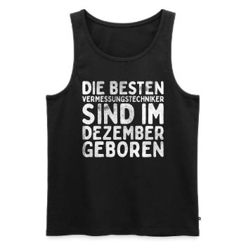 Vermessungstechniker Landvermesser Tolle - Männer Premium Bio Tank Top - Schwarz - Vorne - AI Model Male 178 light (178cm)