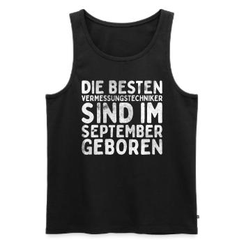 Vermessungstechniker Landvermesser Tolle - Männer Premium Bio Tank Top - Schwarz - Vorne - AI Model Male 178 light (178cm)