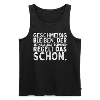 Vermessungstechniker Landvermesser Tolle - Männer Premium Bio Tank Top - Schwarz - Vorne - AI Model Male 178 light (178cm)
