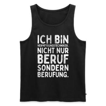 Vermessungstechniker Landvermesser Tolle - Männer Premium Bio Tank Top - Schwarz - Vorne - AI Model Male 178 light (178cm)