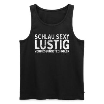Vermessungstechniker Landvermesser Tolle - Männer Premium Bio Tank Top - Schwarz - Vorne - AI Model Male 178 light (178cm)
