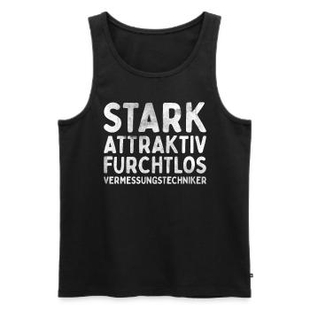Vermessungstechniker Landvermesser Tolle - Männer Premium Bio Tank Top - Schwarz - Vorne - AI Model Male 178 light (178cm)