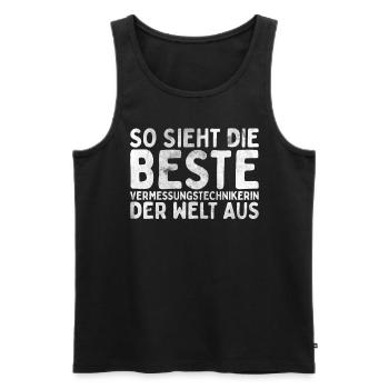Vermessungstechniker Landvermesser Tolle - Männer Premium Bio Tank Top - Schwarz - Vorne - AI Model Male 178 light (178cm)