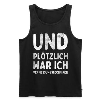 Vermessungstechniker Landvermesser Tolle - Männer Premium Bio Tank Top - Schwarz - Vorne - AI Model Male 178 light (178cm)