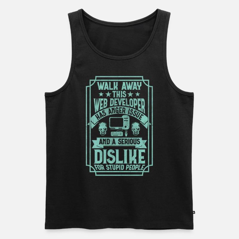 Funny Programmer Web Developer Funny - Männer Premium Bio Tank Top - Schwarz