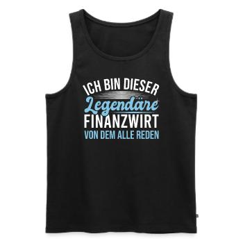 Finanzbeamter Finanzmanager Geld Job Arbeit - Männer Premium Bio Tank Top - Schwarz - Vorne - Michal (187cm)