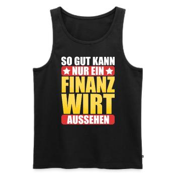 Finanzbeamter Finanzmanager Geld Job Arbeit - Männer Premium Bio Tank Top - Schwarz - Vorne - Michal (187cm)