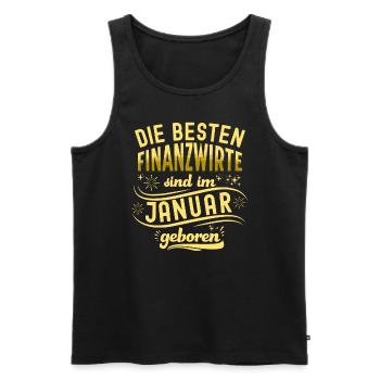 Finanzbeamter Finanzmanager Geld Job Arbeit - Männer Premium Bio Tank Top - Schwarz - Vorne - Michal (187cm)