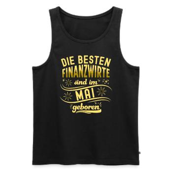 Finanzbeamter Finanzmanager Geld Job Arbeit - Männer Premium Bio Tank Top - Schwarz - Vorne - Michal (187cm)