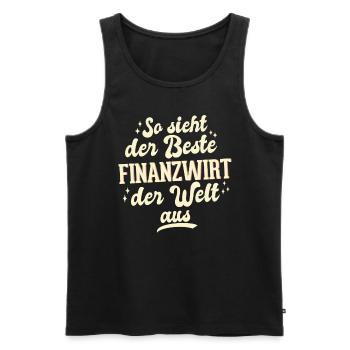 Finanzbeamter Finanzmanager Geld Job Arbeit - Männer Premium Bio Tank Top - Schwarz - Vorne - Michal (187cm)
