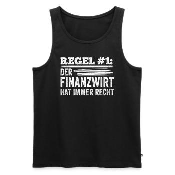 Finanzbeamter Finanzmanager Geld Job Arbeit - Männer Premium Bio Tank Top - Schwarz - Vorne - Michal (187cm)