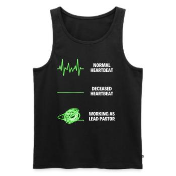 Lead Pastor Congregation Lead Christians - Men's Premium Organic Tank Top - black - Front - AI Model Male 178 light (178cm)