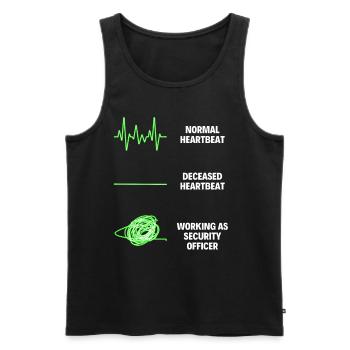 Agent de sécurité Agent de sécurité Gardien de sécurité - Débardeur bio Premium Homme - noir - Devant - Michal (187cm)