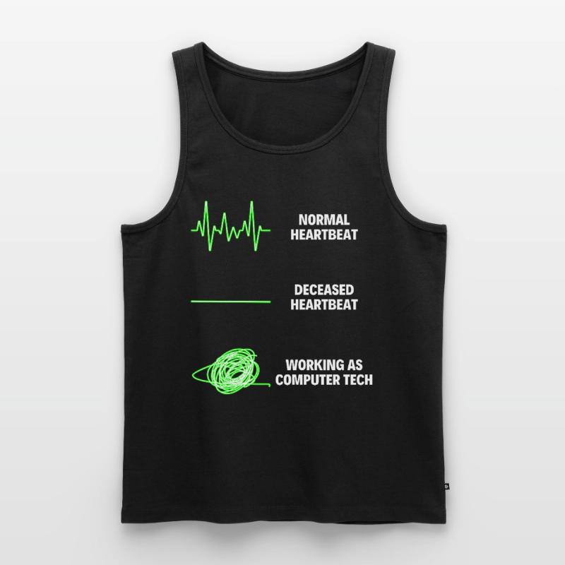 Computer Tech Funny Computer Technology WorkerS Men's Premium Organic Tank Top