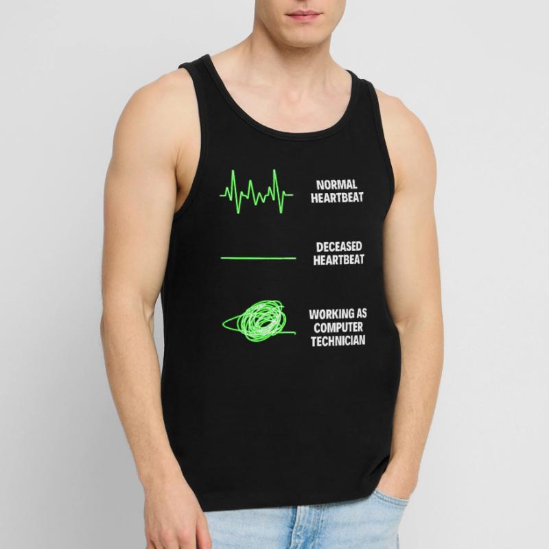 Computer Technician Funny Computer Technician Men's Premium Organic Tank Top