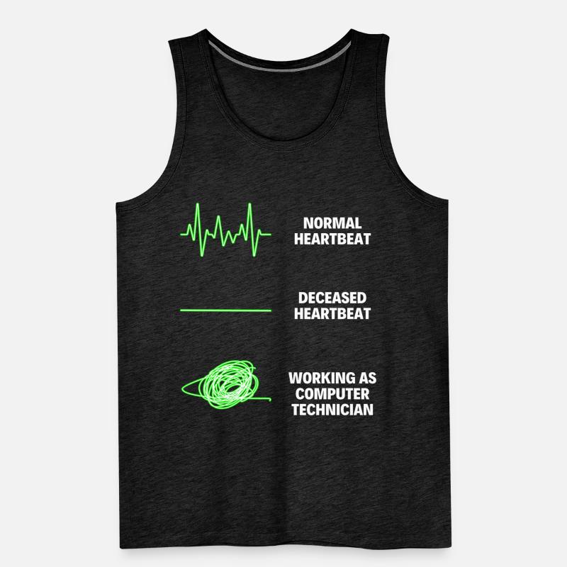Technicien informatique Drôle de technicien informatique Débardeur bio Premium Homme