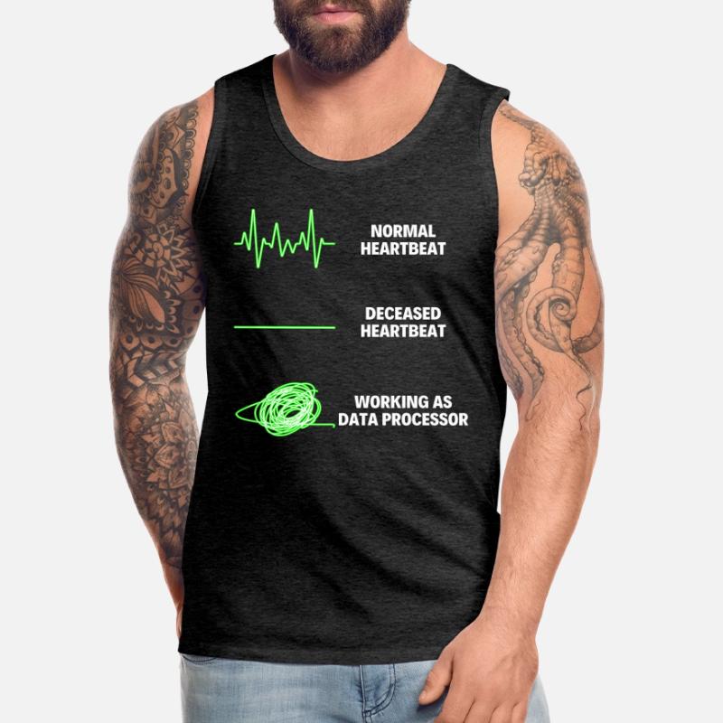 Data Processor Worker Equipment Computer Hardware Men's Premium Organic Tank Top