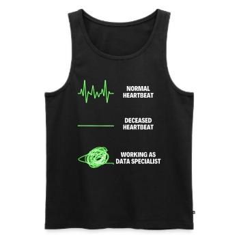 Data Specialist Worker Database Administrator Jobs - Männer Premium Bio Tank Top - Schwarz - Vorne - AI Model Male 178 light (178cm)
