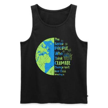 Changement climatique Jour de la Terre Mère Environnement - Débardeur bio Premium Homme - noir - Devant - Michal (187cm)