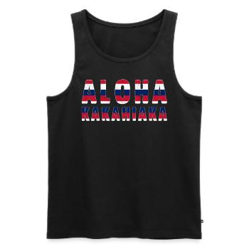 Aloha Kakahiaka Good Morning Country Hawaiian - Männer Premium Bio Tank Top - Schwarz - Vorne - AI Model Male 178 light (178cm)