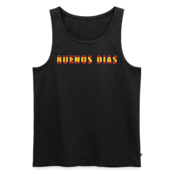 Buenos Dias Good Morning Country Spain - Männer Premium Bio Tank Top - Schwarz - Vorne - AI Model Male 178 light (178cm)