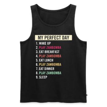 Funny Zambomba Players Zambomba Music Lovers - Männer Premium Bio Tank Top - Schwarz - Vorne - Michal (187cm)