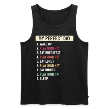 Funny High Hat Players High Hat Music Lovers - Männer Premium Bio Tank Top - Schwarz - Vorne - AI Model Male 178 light (178cm)