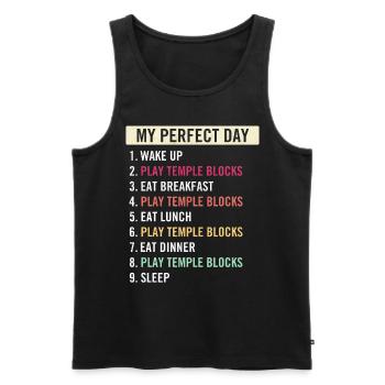 Funny Temple Blocks Players Temple Blocks Lovers - Men's Premium Organic Tank Top - black - Front - AI Model Male 178 light (178cm)