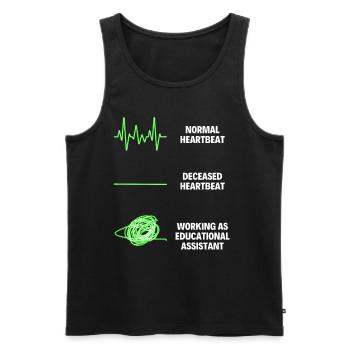 Aide-enseignant en éducation spécialisée Enseignants - Débardeur bio Premium Homme - noir - Devant - Michal (187cm)