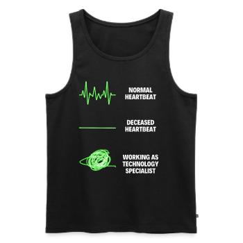 Funny Technology Specialist Worker Technologist - Männer Premium Bio Tank Top - Schwarz - Vorne - Michal (187cm)