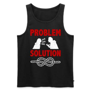 Knot Tying Looping Problem Solution Hobby - Men's Premium Organic Tank Top - black - Front - Michal (187cm)