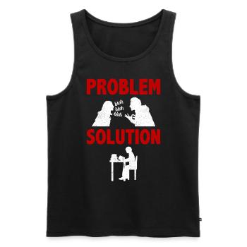 Learning Education University Problem Solution - Männer Premium Bio Tank Top - Schwarz - Vorne - AI Model Male 178 light (178cm)