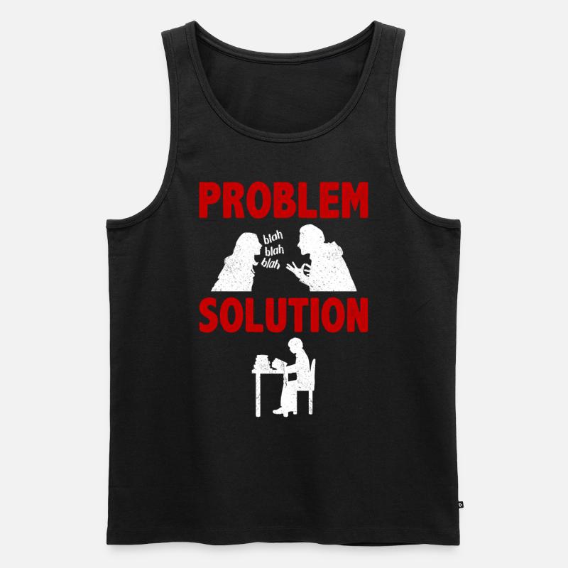 Learning Education University Problem Solution - Men's Premium Organic Tank Top - black