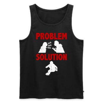 Long Boarding Long Board Surfing Problem Solution - Men's Premium Organic Tank Top - black - Front - AI Model Male 178 light (178cm)