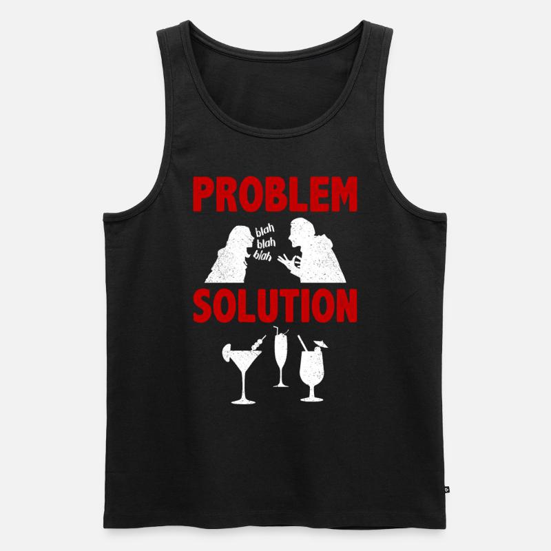 Mixology Bartending Alcohols Problem Solution - Men's Premium Organic Tank Top - black