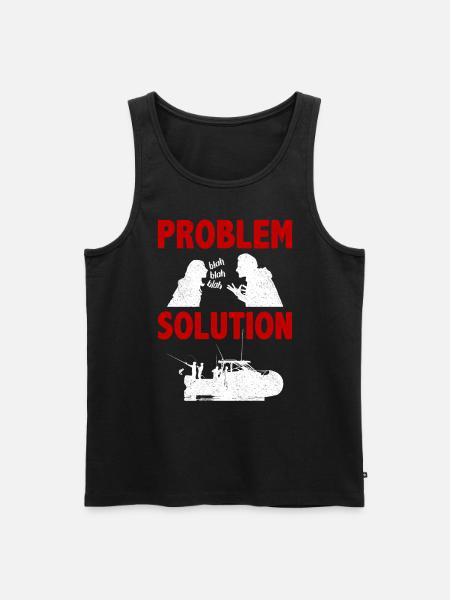 Offshore Fishing Fisherman Problem Solution Hobby - Men's Premium Organic Tank Top - black