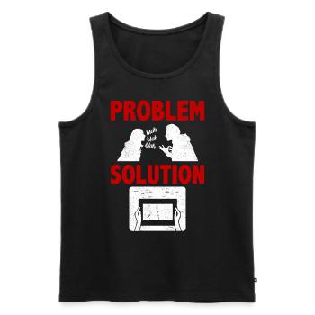 Papermaking Origami Problem Solution Hobby - Men's Premium Organic Tank Top - black - Front - AI Model Male 178 light (178cm)