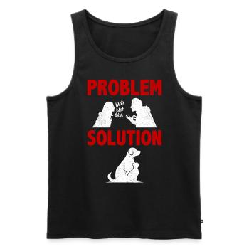 Pet Sitting Pet Sitter Problème Solution Hobby - Débardeur bio Premium Homme - noir - Devant - Michal (187cm)
