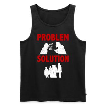 People Watching Audience Problem Solution Hobby - Men's Premium Organic Tank Top - black - Front - AI Model Male 178 light (178cm)
