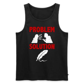 Poetry Writing Literature Writter Problem Solution - Männer Premium Bio Tank Top - Schwarz - Vorne - Michal (187cm)
