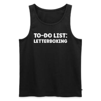 Funny Letterboxing Lover Quotes Formatting Film - Männer Premium Bio Tank Top - Schwarz - Vorne - Michal (187cm)