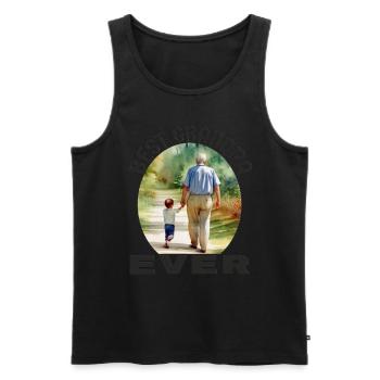 Bester Opa aller Zeiten - Männer Premium Bio Tank Top - Schwarz - Vorne - Michal (187cm)