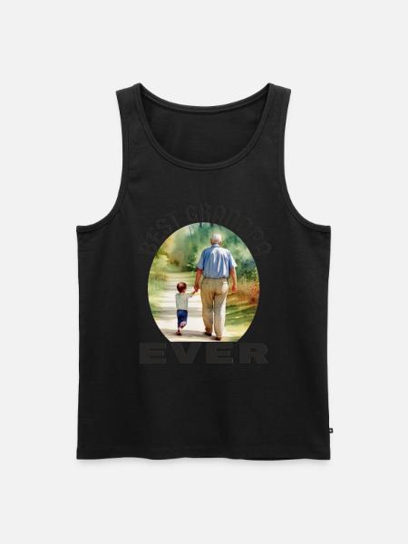 Bester Opa aller Zeiten - Männer Premium Bio Tank Top - Schwarz
