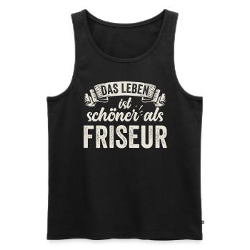 Lustige Friseur Frisör Haare Stylist Salon - Männer Premium Bio Tank Top - Schwarz - Vorne - Michal (187cm)