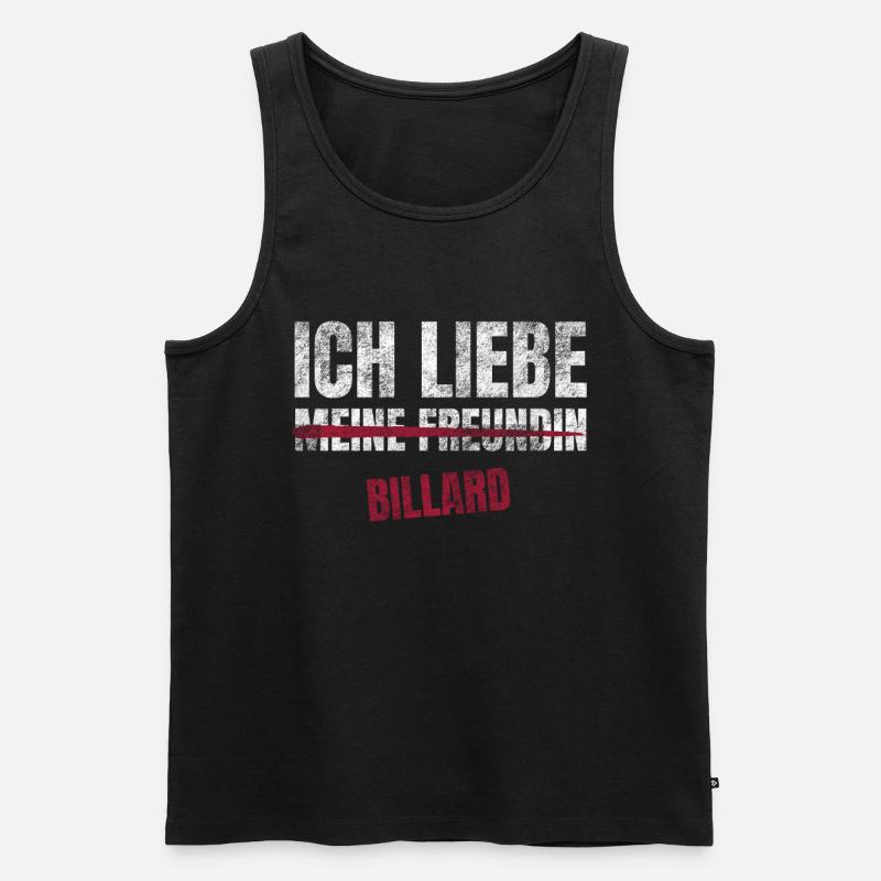 Billard Ich Liebe Zeitvertreib Hobby - Männer Premium Bio Tank Top - Schwarz