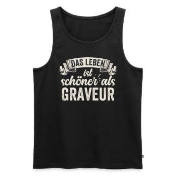 Graveur Schmuck Kunsthandwerk Individualität - Männer Premium Bio Tank Top - Schwarz - Vorne - AI Model Male 178 light (178cm)