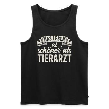 Lustige Tierarzt Haustiere Tiermedizin Tierklinik - Männer Premium Bio Tank Top - Schwarz - Vorne - Michal (187cm)