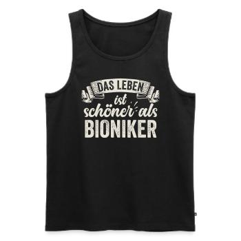 Lustige Bioniker Biologie Naturwissenschaften - Männer Premium Bio Tank Top - Schwarz - Vorne - Michal (187cm)